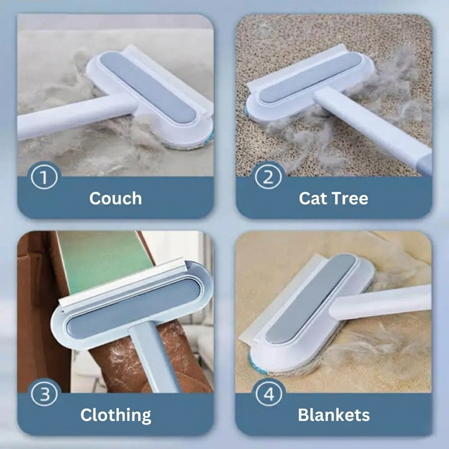 Easy-Multi Clean™ - Hair and dust removed in seconds!